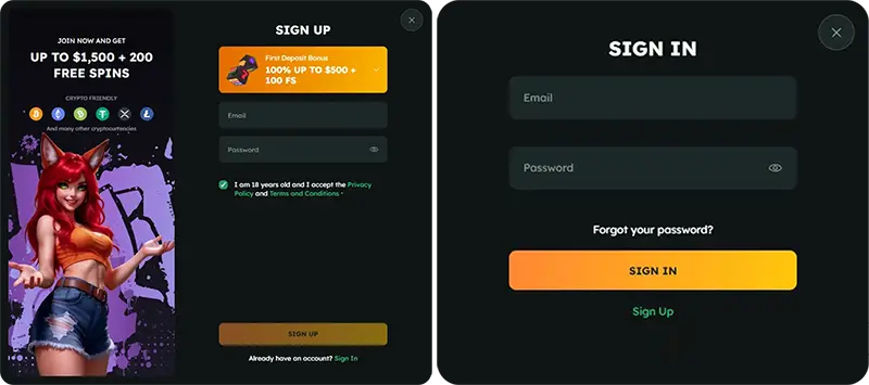 FoxSlots Casino Login & Registration